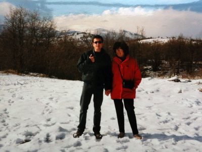 Mark and his mother Tina, France